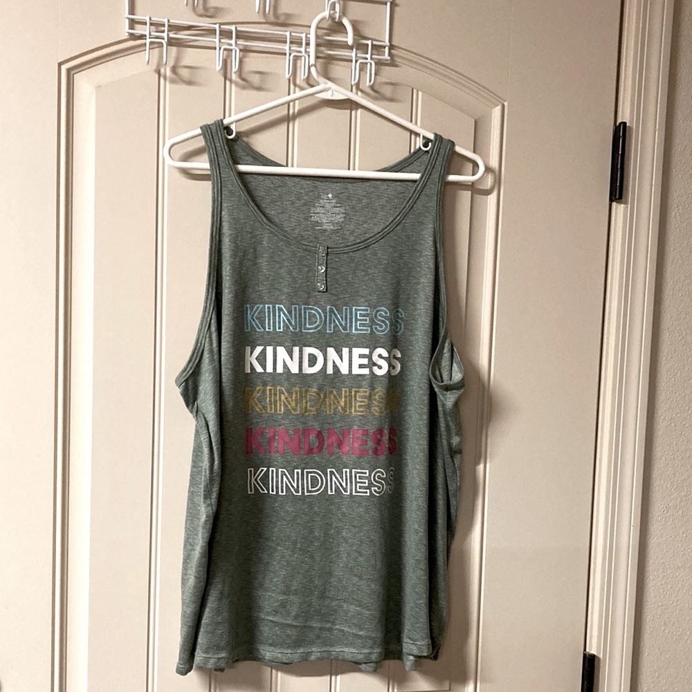 SALE PRICE Secret Treasures Kindness Tank Top Button Accent Sparkles Soft Sz 3X